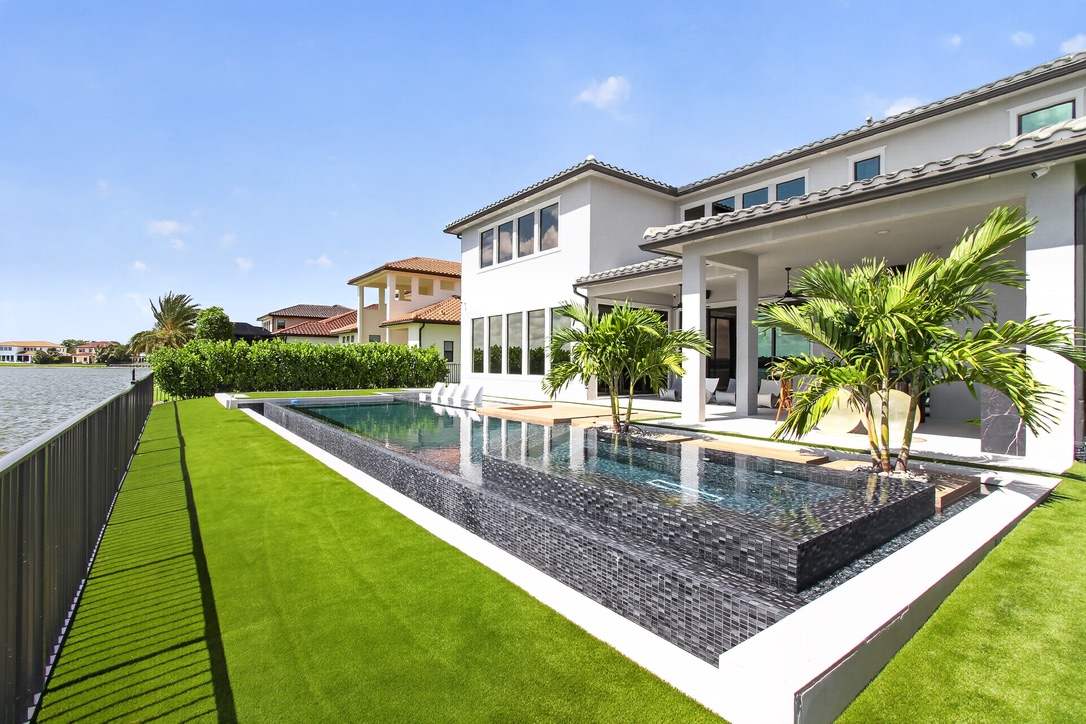 Pool and outdoor living by the lake